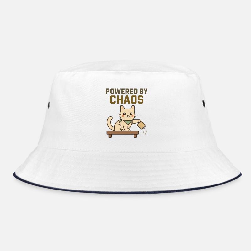 Propulsé par le Chaos - Chat Espiègle Renverse un café - Bob - blanc/marine