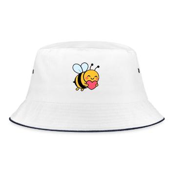 Joyeuse abeille avec le cœur - Bob - blanc/marine - Devant