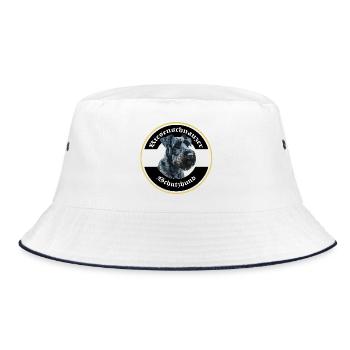 Riesenschnauzer Schutzhund IGP Motiv - Bucket Hat - Weiß/Navy - Vorne