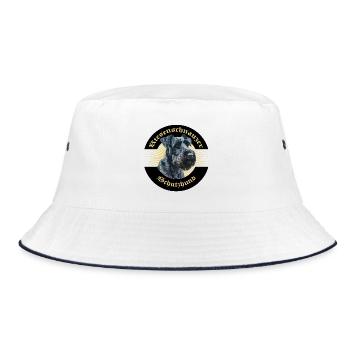 Riesenschnauzer Schutzhund IGP Motiv - Bucket Hat - Weiß/Navy - Vorne