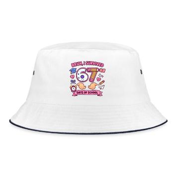 Mec, j’ai survécu à 67 jours d’école - Bob - blanc/marine - Devant