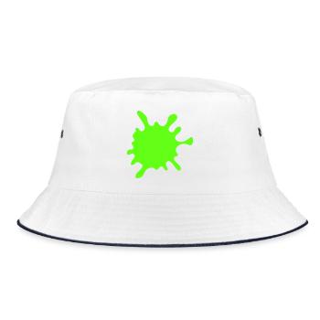 Neon Splash Splatter - Bucket Hat - white/navy - Front