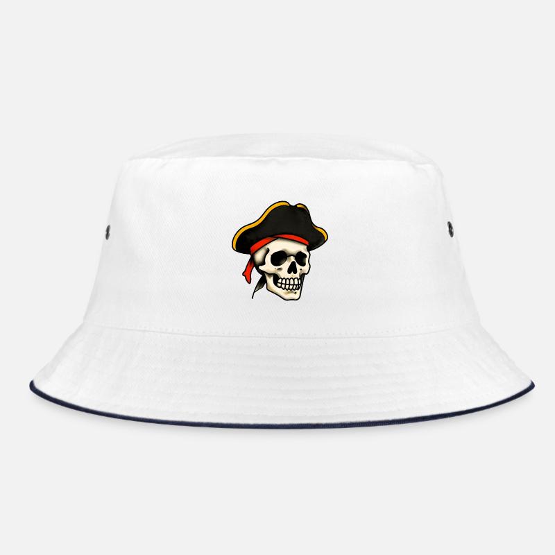 Classic Tattoo Pirate Skull Bucket Hat