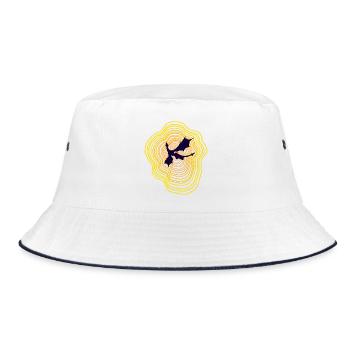 Golden Burst - Bucket Hat - white/navy - Front