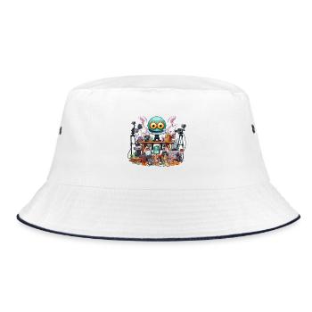Creative Gadget Workshop Alien - Bucket Hat - white/navy - Front