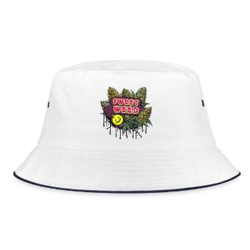 Sweet Weed - Bucket Hat - white/navy - Front
