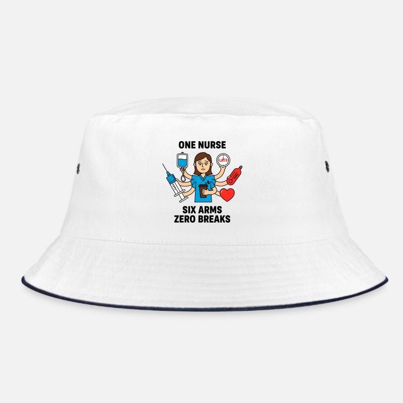 Overwhelmed Nurse Multitask Mayhem Bucket Hat