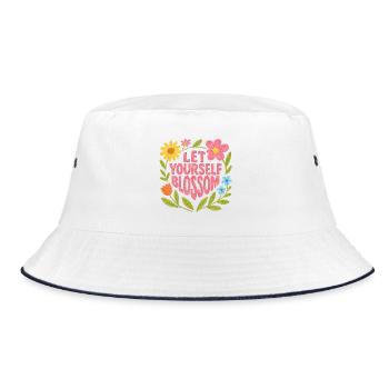 Spring bloom - Bucket Hat - white/navy - Front