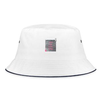 Süßer Osterhase im Glitzerdesign - Bucket Hat - Weiß/Navy - Vorne