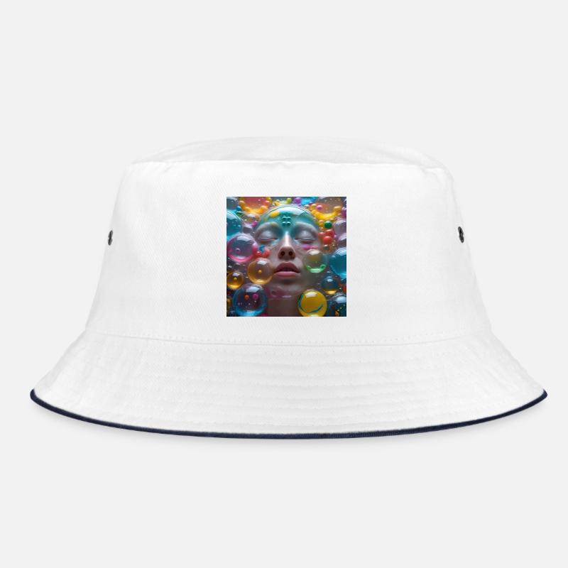 Gesicht unter Neonblasen Bucket Hat