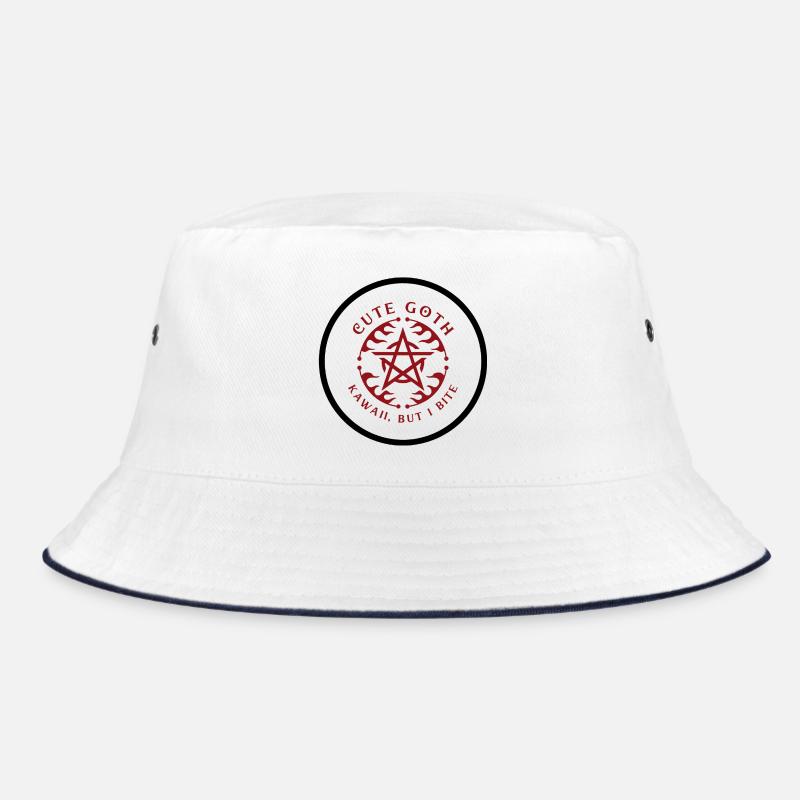Cute Goth Pentagram Crest Bucket Hat