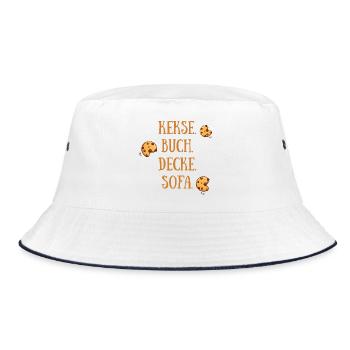 Cookies Book Blanket Sofa - Bucket Hat - white/navy - Front