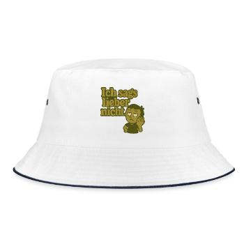 Ich sags lieber nicht Cartoon - Bucket Hat - Weiß/Navy - Vorne