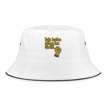 Ich habe alles im Griff - Bucket Hat - Weiß/Navy - Vorne