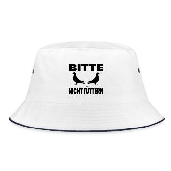 Doves - Bucket Hat - white/navy - Front