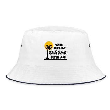Träume - Bucket Hat - Weiß/Navy - Vorne