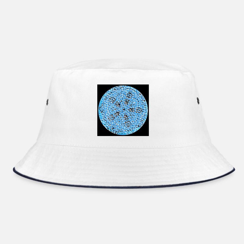 Blue Pebble Mosaic Circle Bucket Hat