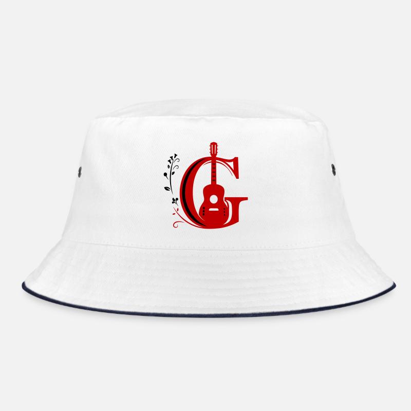 Initiale c mit  Gitarre  Bucket Hat