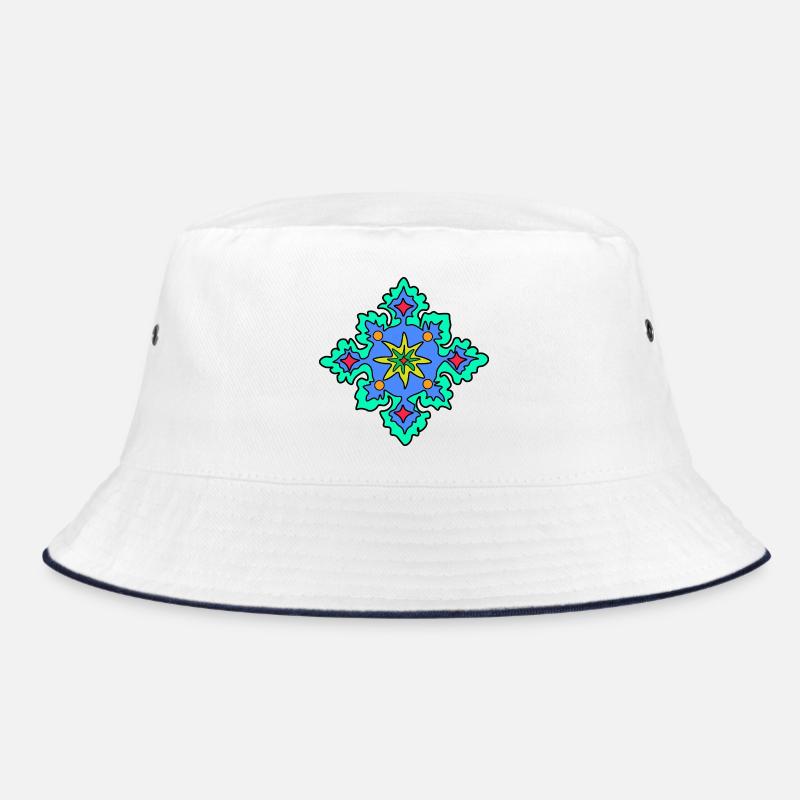 Geometrisches Mandala-Sternmuster Bucket Hat