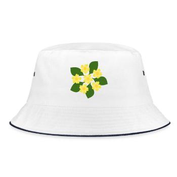 Février, Fleurs de naissance, primevères d’anniversaire, fleur d’anniversaire - Bob - blanc/marine - Devant