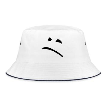 sad - Bucket Hat - Weiß/Navy - Vorne