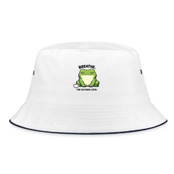 Coffee Frog of Tranquility - Bucket Hat - white/navy - Front