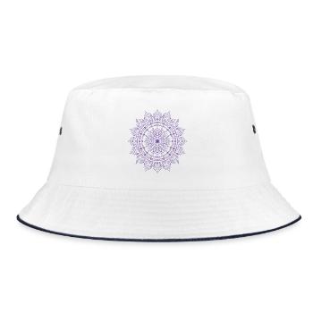 Mandala - Bucket Hat - white/navy - Front