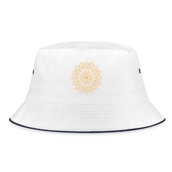 Mandala - Bucket Hat - white/navy - Front