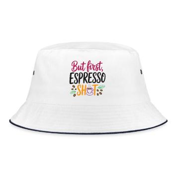Mais le premier shot d’espresso - Bob - blanc/marine - Devant