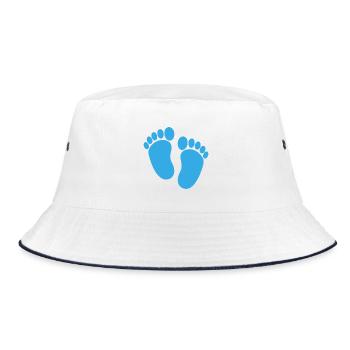 Pieds de bébé - Bob - blanc/marine - Devant