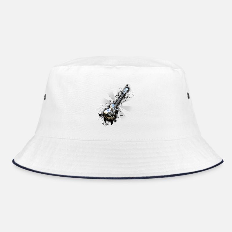 Shiny chrome guitar Bucket Hat