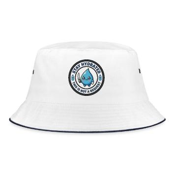 Stay Hydrated mörderisch süß - Bucket Hat - Weiß/Navy - Vorne