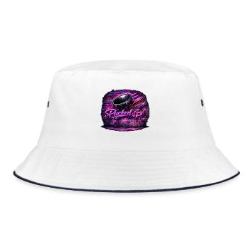 Picked Up Neon Graffiti - Bucket Hat - Weiß/Navy - Vorne