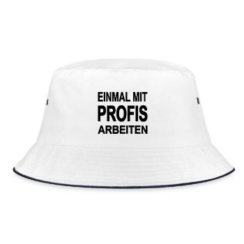 work - Bucket Hat - white/navy - Front