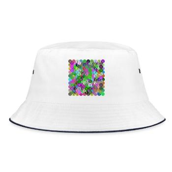 Faces Collage - Bucket Hat - white/navy - Front