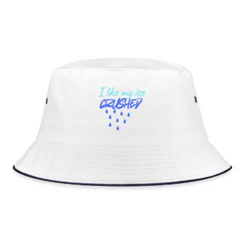 Kühle Getränke - Bucket Hat - Weiß/Navy - Vorne