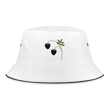 Blackberries - Bucket Hat - white/navy - Front