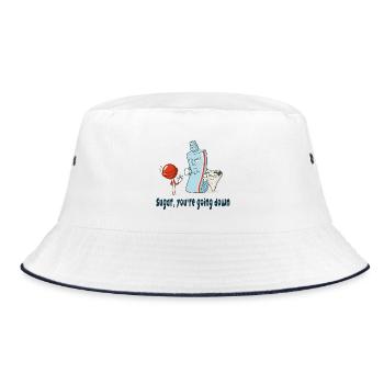 Sugar, you're going down - Bucket Hat - white/navy - Front
