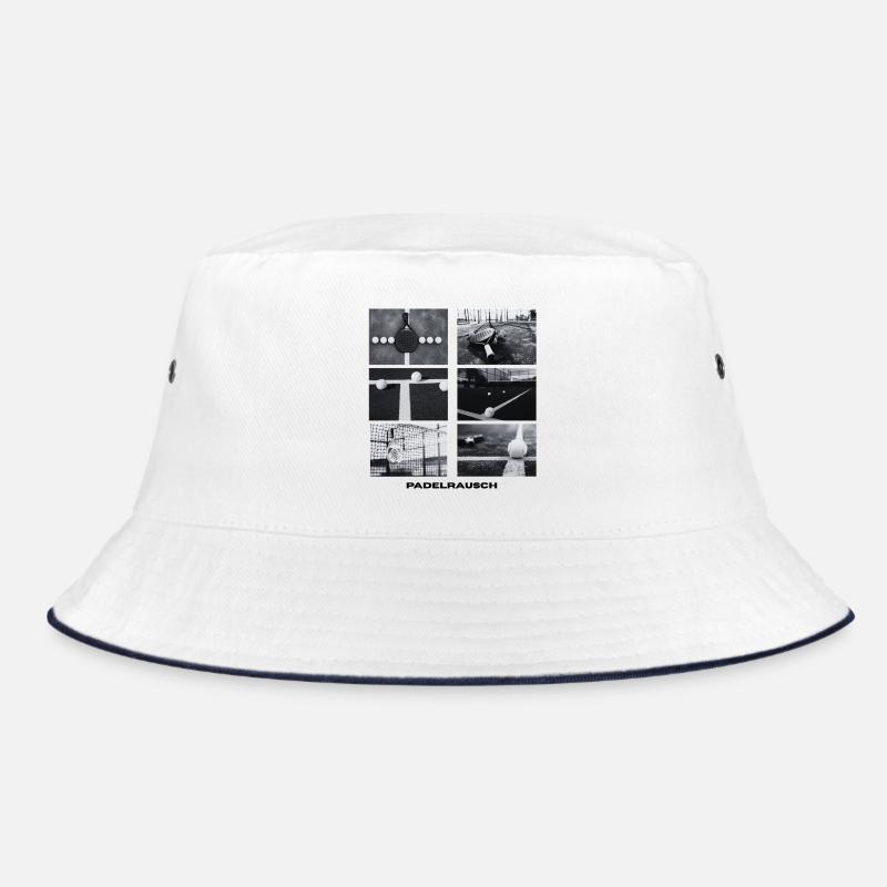 Padelrausch Collage BW Bucket Hat