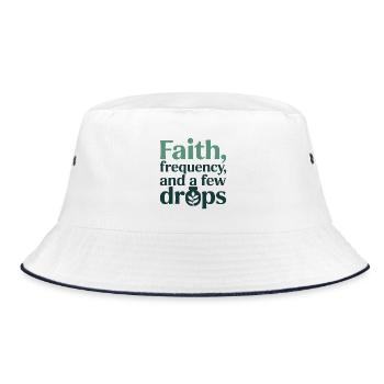 Homeopathy Faith Frequency Few Drops Professional  - Bucket Hat - white/navy - Front