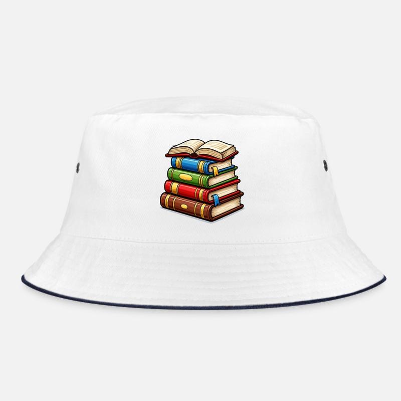 Bücherstapel Buch Bucket Hat