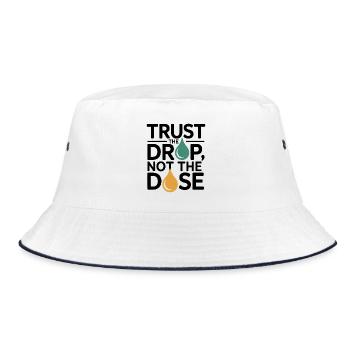 Homeopathy Trust The Drop Not Dose Professional  - Bucket Hat - white/navy - Front