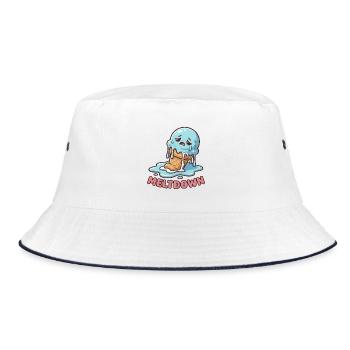 Total Meltdown - Funny Sad Dessert - Bucket Hat - white/navy - Front