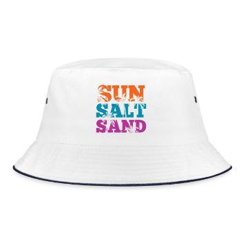 Été - Soleil, sel et sable - Bob - blanc/marine - Devant