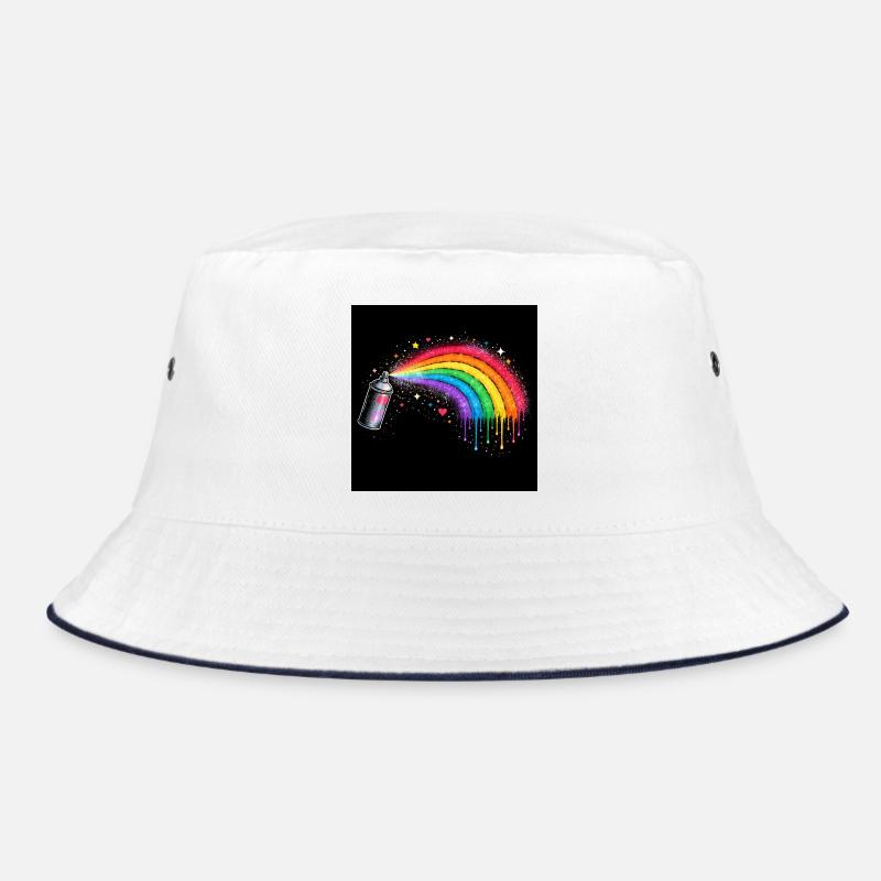 Rainbow Spray Art Bucket Hat