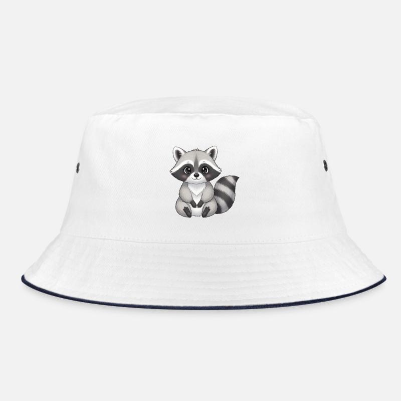 Kleiner Waschbär mit großen Augen Bucket Hat