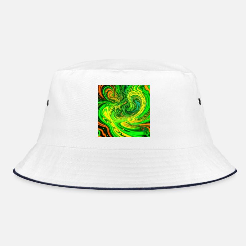 La couleur psychédélique tourbillonne en vert Bob