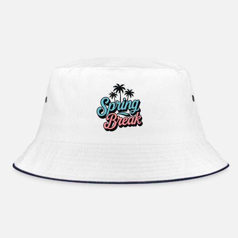 Spring Break Palm Trees Retro Holiday Party Bucket Hat
