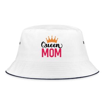 Die Mutter der Königin - Bucket Hat - Weiß/Navy - Vorne
