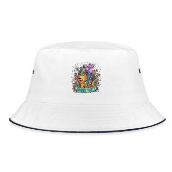 Fools' Party - Bucket Hat - white/navy - Front